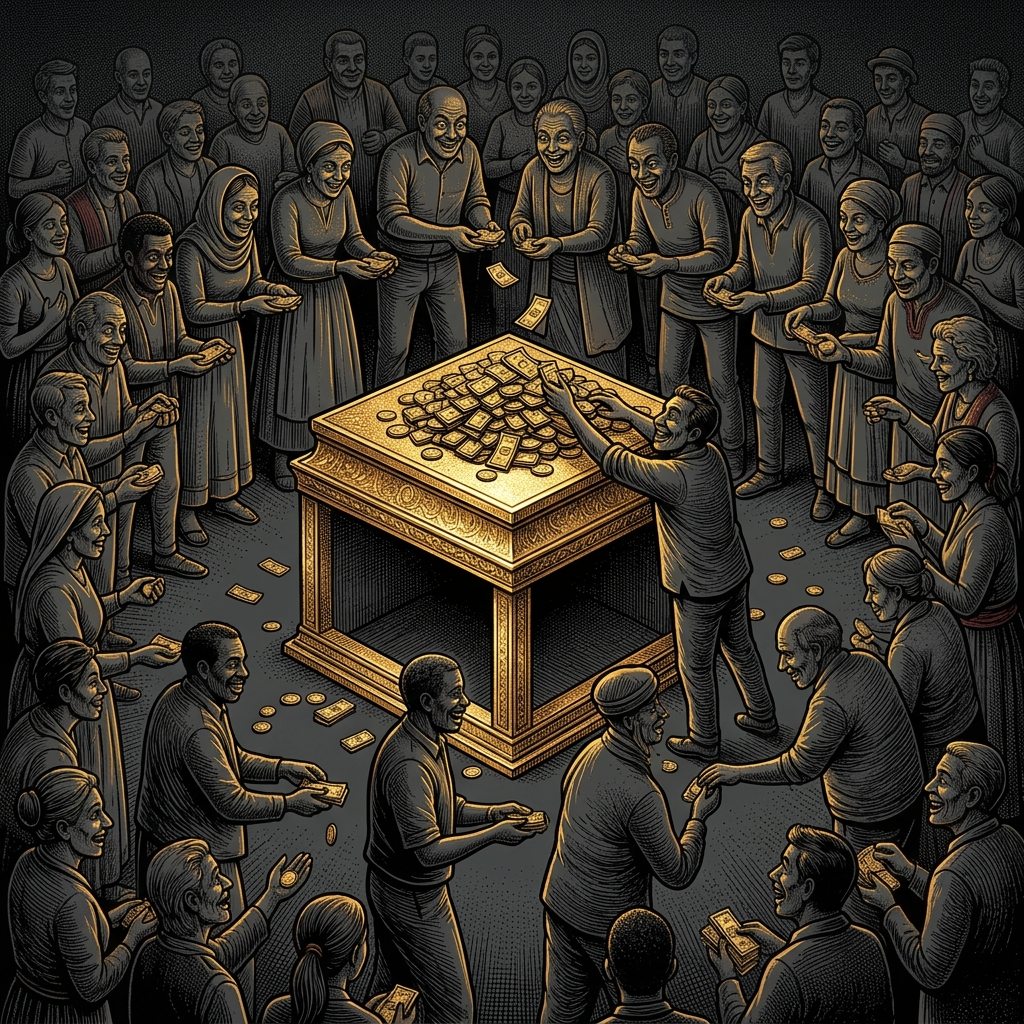 全村圍著同一座高台發財,沒人看見台子是空心的。