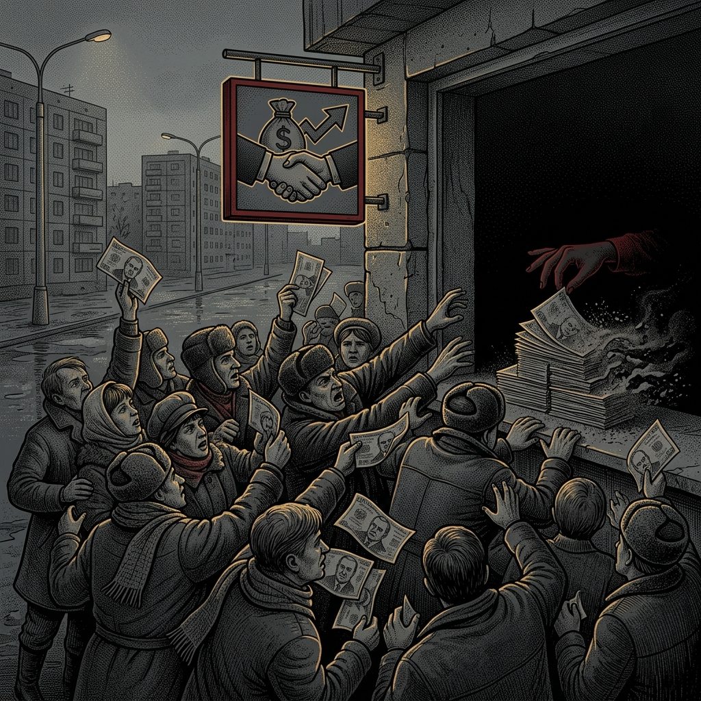 示警引爆擠兌,而價格,是他自己一夕之間抹平的。